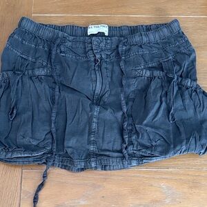 Free People, We The Free Black Cargo Mini Skirt